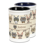 Hipster Cats Ceramic Pencil Holder - Large