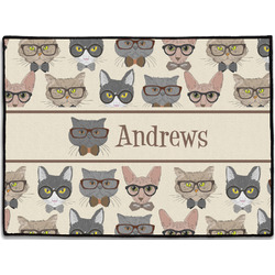 Hipster Cats Door Mat (Personalized)