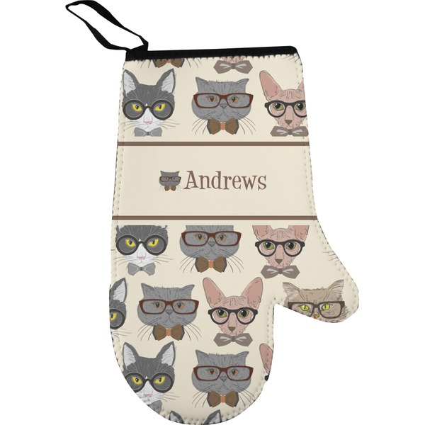Custom Hipster Cats Oven Mitt (Personalized)