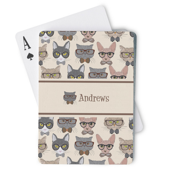 Custom Hipster Cats Playing Cards (Personalized)