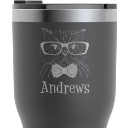 Hipster Cats RTIC Tumbler - Black - Engraved Front (Personalized)