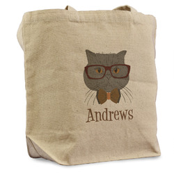 Hipster Cats Reusable Cotton Grocery Bag - Single (Personalized)