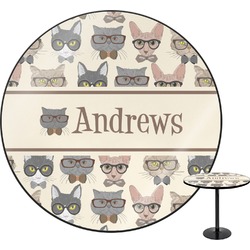 Hipster Cats Round Table - 30" (Personalized)
