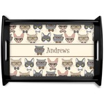 Hipster Cats Wooden Tray (Personalized)