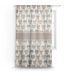 Hipster Cats Sheer Curtain