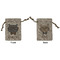 Hipster Cats Small Burlap Gift Bag - Front and Back