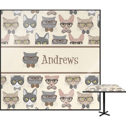 Hipster Cats Square Table Top - 24" (Personalized)