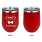 Hipster Cats Stainless Wine Tumblers - Red - Single Sided - Approval