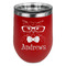 Hipster Cats Stainless Wine Tumblers - Red - Single Sided - Front