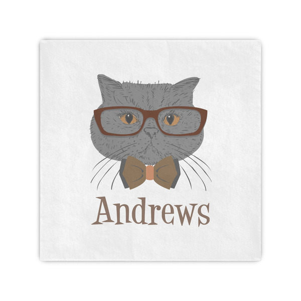 Custom Hipster Cats Standard Cocktail Napkins (Personalized)