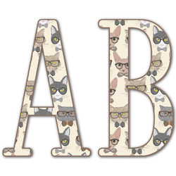 Hipster Cats Monogram Decal - Medium (Personalized)