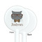 Hipster Cats White Plastic 5.5" Stir Stick - Single Sided - Round - Front & Back