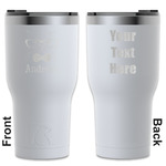 Hipster Cats RTIC Tumbler - White - Engraved Front & Back (Personalized)