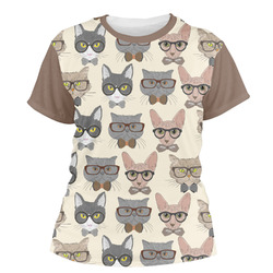 Hipster Cats Women's Crew T-Shirt - Medium