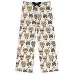 Hipster Cats Womens Pajama Pants - M