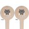 Hipster Cats Wooden 4" Food Pick - Round - Double Sided - Front & Back