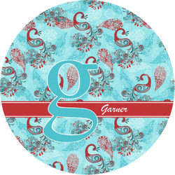 Peacock Multipurpose Round Labels - 1" (Personalized)