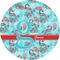 Peacock 1" Multipurpose Round Labels - Single Sticker