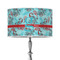 Peacock 12" Drum Lampshade - ON STAND (Poly Film)