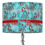 Peacock 16" Drum Lamp Shade - Fabric (Personalized)