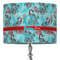 Peacock 16" Drum Lampshade - ON STAND (Fabric)