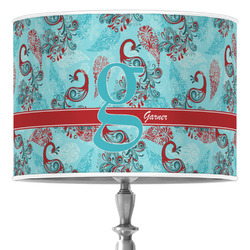 Peacock 16" Drum Lamp Shade - Poly-film (Personalized)