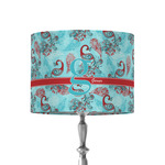 Peacock 8" Drum Lamp Shade - Fabric (Personalized)