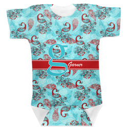 Peacock Baby Bodysuit 12-18 w/ Name and Initial