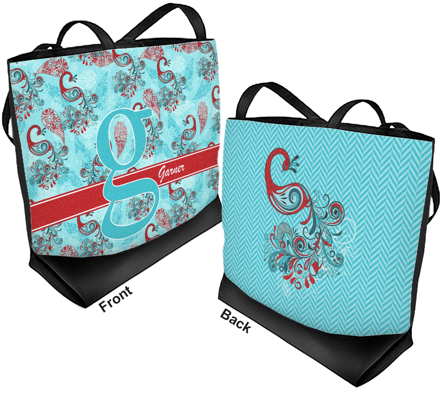 peacocks beach bags