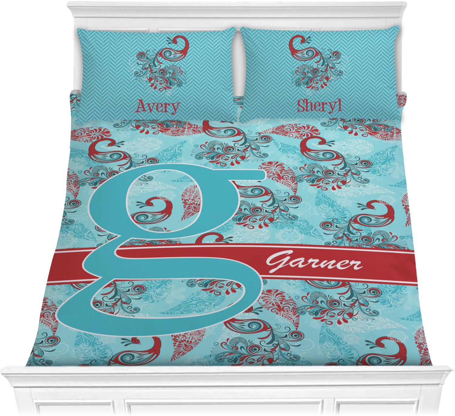 Peacock Comforter Set Full Queen Personalized YouCustomizeIt   Peacock Bedding Set Queen 