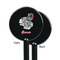 Peacock Black Plastic 5.5" Stir Stick - Single Sided - Round - Front & Back