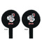 Peacock Black Plastic 7" Stir Stick - Double Sided - Round - Front & Back