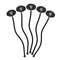 Peacock Black Plastic 7" Stir Stick - Oval - Fan