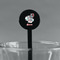 Peacock Black Plastic 7" Stir Stick - Round - Main