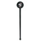 Peacock Black Plastic 7" Stir Stick - Round - Single Stick