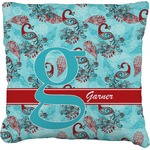 Peacock Faux-Linen Throw Pillow 20" (Personalized)