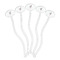 Peacock Clear Plastic 7" Stir Stick - Oval - Fan