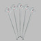 Peacock Clear Plastic 7" Stir Stick - Round - Fan View