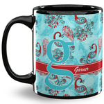 Peacock 11 Oz Coffee Mug - Black (Personalized)