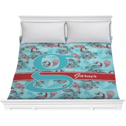 Peacock Comforter - King (Personalized)