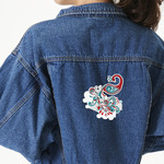 Peacock Twill Iron On Patch - Custom Shape - X-Large