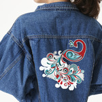 Peacock Twill Iron On Patch - Custom Shape - 3XL