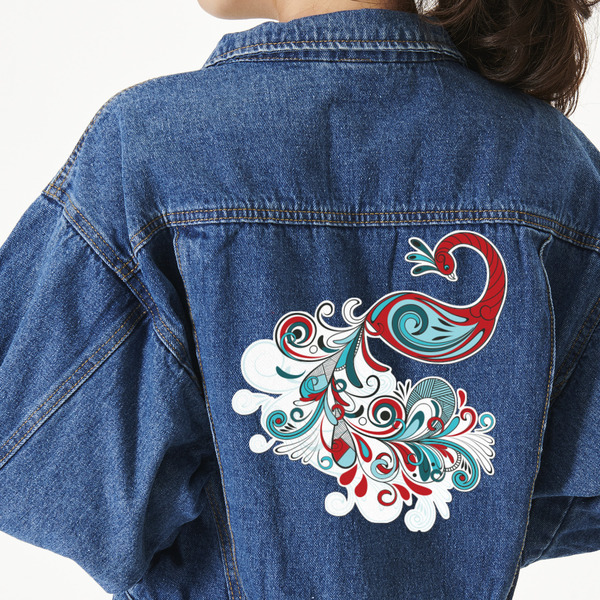 Custom Peacock Twill Iron On Patch - Custom Shape - 3XL