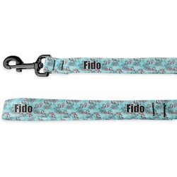 Peacock Dog Leash - 6 ft (Personalized)