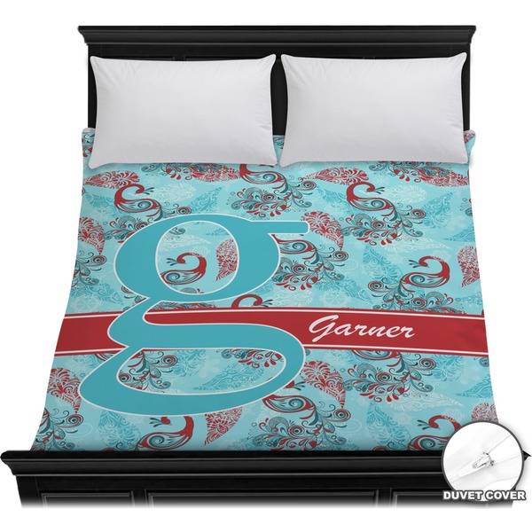 Custom Peacock Duvet Cover - Full / Queen (Personalized)