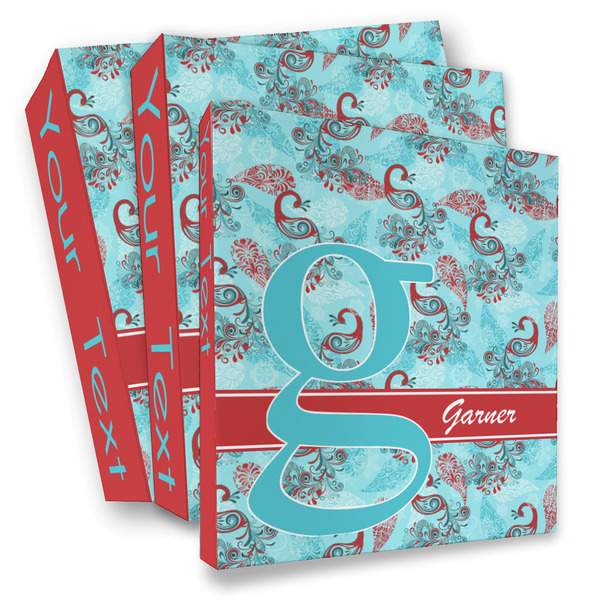 Custom Peacock 3 Ring Binder - Full Wrap (Personalized)