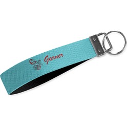 Peacock Webbing Keychain Fob - Large (Personalized)