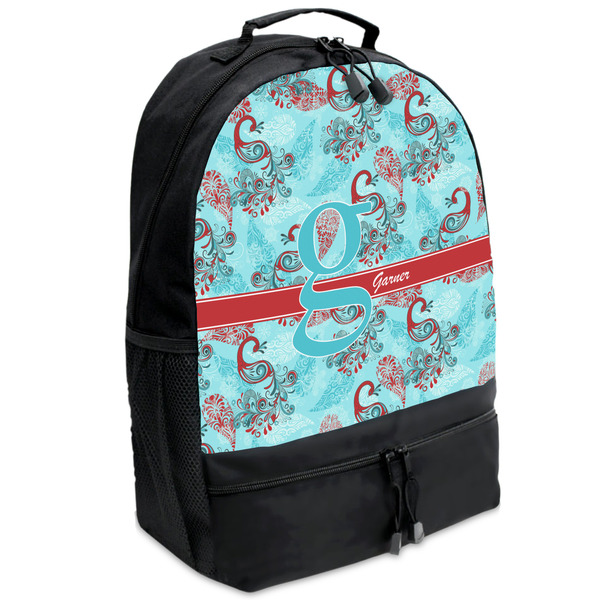 Custom Peacock Backpacks - Black (Personalized)