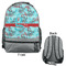 Peacock Large Backpack - Gray - Front & Back View