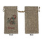 Peacock Large Burlap Gift Bags - Front Approval